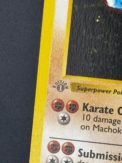 Pokemon TCG: Machoke - Base Set 1st Edition Shadowless 34/102 - Grey Stamp - LP+ - Image 3