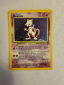 2000 Pokemon - Mewtwo Holo Rare Unlimited - Base Set 2 - 10/130 WOTC - Image 1