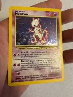 2000 Pokemon - Mewtwo Holo Rare Unlimited - Base Set 2 - 10/130 WOTC - Image 5