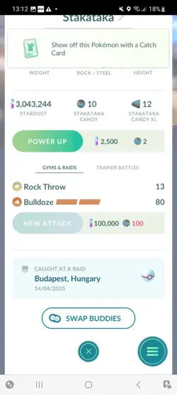 Pokemon Go Shiny Ultrabeast Stakataka - Image 2