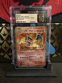 PRISTINE CGC 10 CHARIZARD 001 25TH ANNIVERSARY PROMO JAPANESE POKEMON - Image 1
