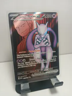 Destined Rivals Team Rocket's Mewtwo ex Full Art 213/182 English NM Pokemon TCG - Image 2
