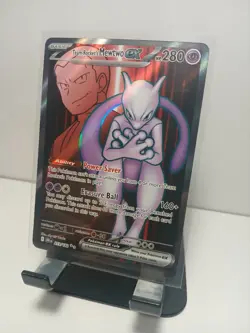Destined Rivals Team Rocket's Mewtwo ex Full Art 213/182 English NM Pokemon TCG - Image 3