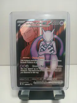 Destined Rivals Team Rocket's Mewtwo ex Full Art 213/182 English NM Pokemon TCG - Image 5