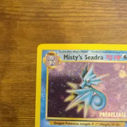 Prerelease Misty's Seadra 9/132 Gym Heroes Holo Rare Vintage Pokemon Card - Image 2