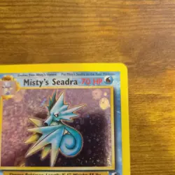 Prerelease Misty's Seadra 9/132 Gym Heroes Holo Rare Vintage Pokemon Card - Image 3