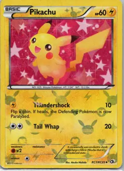 Pokemon TCG Pikachu RC7 Legendary Treasures Holo HP - Image 1