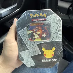 Pokemon TCG 25th Anniversary Celebrations Tin Lance's Charizard V - SEALED 820650809880 - Image 1