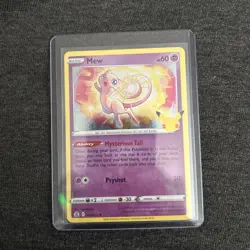 Pokemon TCG Mew 011/025 Celebrations Holo Rare NM-M Never Played! Pokemon Sleeve - Image 1