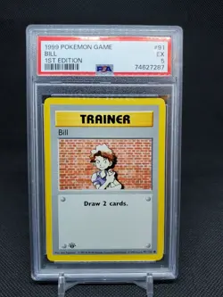 1999 Bill 91/102 Base Set 1st Edition PSA 5 EX Pokemon TCG - Image 1