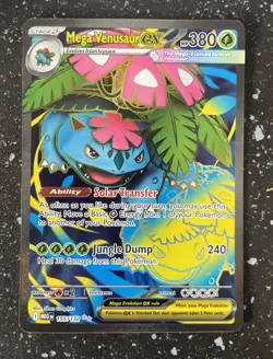 Pokemon Mega Venusaur EX Holo Card 155/132 Me01: Mega Evolution - Image 1