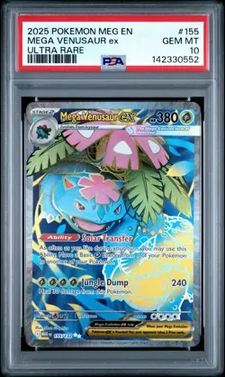 Mega Venusaur EX 155/132 Mega Evolution Full Art Ultra Rare PSA 10 - Image 1