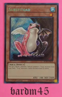 YuGiOh Substitoad BLTR-EN054 Secret Rare 1st Edition - Image 1