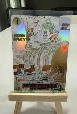 One Piece CCG OP15-116 Gum-Gum Golden Rifle Manga Alt Art - Image 1
