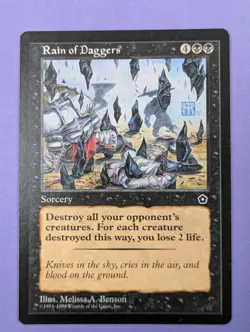 MTG Magic the Gathering: Portal Second Age: Rain of Daggers Rare - NM - Image 1