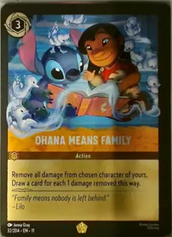Disney Lorcana Winterspell EN11-Ohana Means Family 32/204 Cold Foil - Image 1