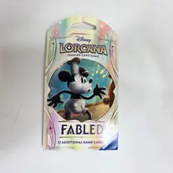 Disney Lorcana Fabled Sleeved Booster Pack Mickey Mouse Artwork - NEW SEALED - Image 1