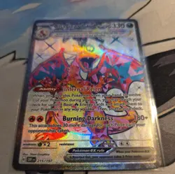 Pokemon TCG Charizard EX Obsidian Flames Full Art Card 215/197 NM English - Image 1