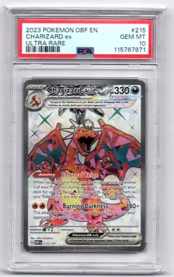 Obsidian Flames Charizard ex Ultra Rare 215/197 PSA 10 - Image 1