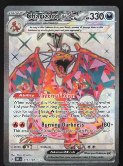 Charizard ex - 215/197 - Ultra Rare - Obsidian Flames - Pokemon Card - LP - Image 1