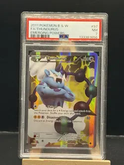 Thundurus 97/98 Holo Full Art 2011 Pokemon Black & White Emerging Powers PSA 7 - Image 1