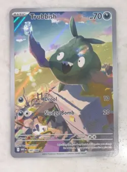 Pokemon Trubbish Illustration Rare Holo SV White Flare 2025 140/086 NM TCG - Image 1