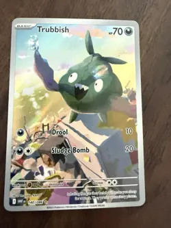 Pokemon TCG Trubbish Holo Card White Flare Illustration Rare 140/086 English NM - Image 2