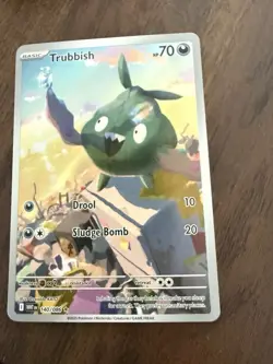 Pokemon TCG Trubbish Holo Card White Flare Illustration Rare 140/086 English NM - Image 3