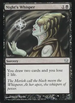 Night's Whisper - Medium Play MTG Fifth Dawn - Image 1