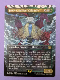 MTG Magic: FINAL FANTASY: Jenova, Ancient Calamity Borderless #0346 Rare - NM - Image 1