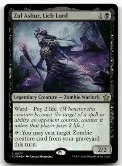 Zul Ashur, Lich Lord #77 (Foil) (NM) Foundations FDN Magic MTG - Image 1