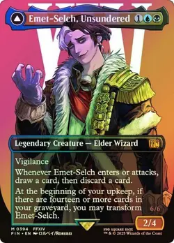 Emet-Selch, Unsundered *Foil Borderless* - FIN-BF - NM - Magic The Gathering MTG - Image 1