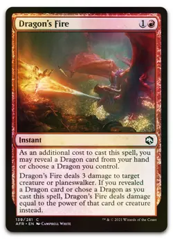 Dragon's Fire #139 (Foil) (NM) Forgotten Realms AFR Magic MTG - Image 1