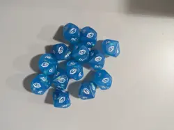 Magic the Gathering MTG Final Fantasy D10 Blue Crystal Prerelease Die Dice X13 - Image 1