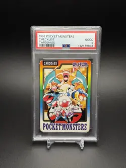 1997 Pokemon Pocket Monsters Carddass Checklist Bandai Charizard GOOD PSA 2 - Image 1