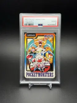 1997 Pokemon Pocket Monsters Carddass Checklist Bandai Charizard GOOD PSA 2 - Image 2
