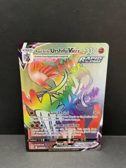 Pokemon TCG Rapid Strike Urshifu VMAX 169/163 Battle Styles Rainbow Rare - Image 1