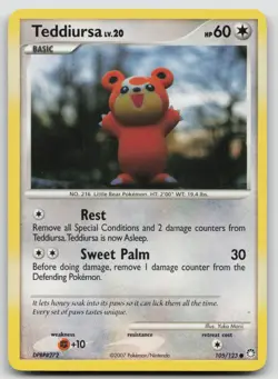 Pokemon TCG Teddiursa 105/123 Mysterious Treasures Yuka Morii 105/123 - Image 1