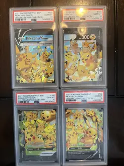 Pokemon SWSH Celebrations Pikachu V Union #139-142 PSA 10 Sequential (B) - Image 1