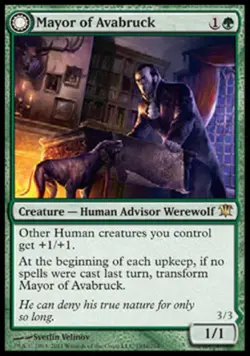 Mayor of Avabruck (Howlpack Alpha) -Foil Light Play MTG Innistrad - Image 1