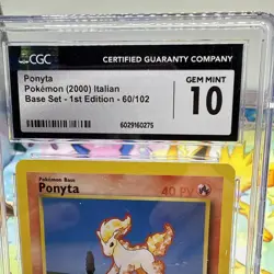 CGC 10 MINT Chinese Ponyta Base Set 1st Edition 2000 Pokemon 60/102 - Image 2
