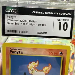 CGC 10 MINT Chinese Ponyta Base Set 1st Edition 2000 Pokemon 60/102 - Image 5