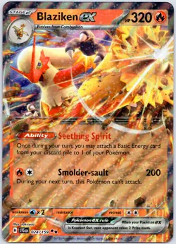 Blaziken ex Oversized/Jumbo 024/159 (NM) - Journey Together Promo - Pokemon TCG - Image 1