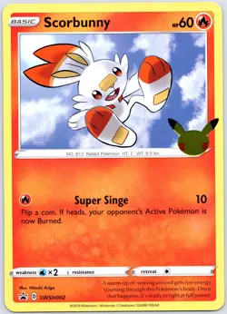 Scorbunny SWSH002 Oversized/Jumbo (NM) - 25th Anniversary Celebrations - Pokemon - Image 1