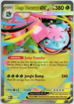 Venusaur ex Oversized/Jumbo MEP 013 (NM) - Mega Black Star Promo - Pokemon TCG - Image 1