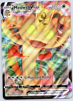 Meowth VMAX SWSH005 Oversized/Jumbo (NM) - SWSH Black Star Promo - Pokemon TCG - Image 1