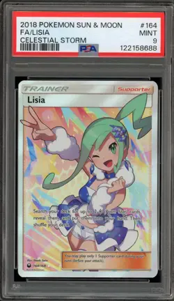 Pokemon Lisia Celestial Storm Full Art #164 PSA 9 Mint - Image 1