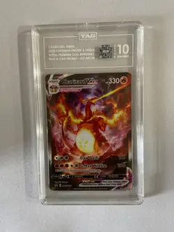 Pokemon UPC Black Star Promo Charizard VMAX #261 TAG 10 #4583 - Image 1