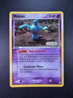 2006 Pokemon Wynaut EX Legend Maker Reverse Foil 71/92 STAMPED - Image 1