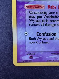 2006 Pokemon Wynaut EX Legend Maker Reverse Foil 71/92 STAMPED - Image 4